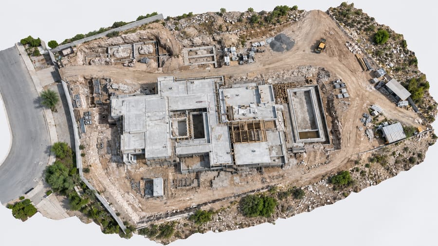 Modelo tridimensional de una obra en construcción